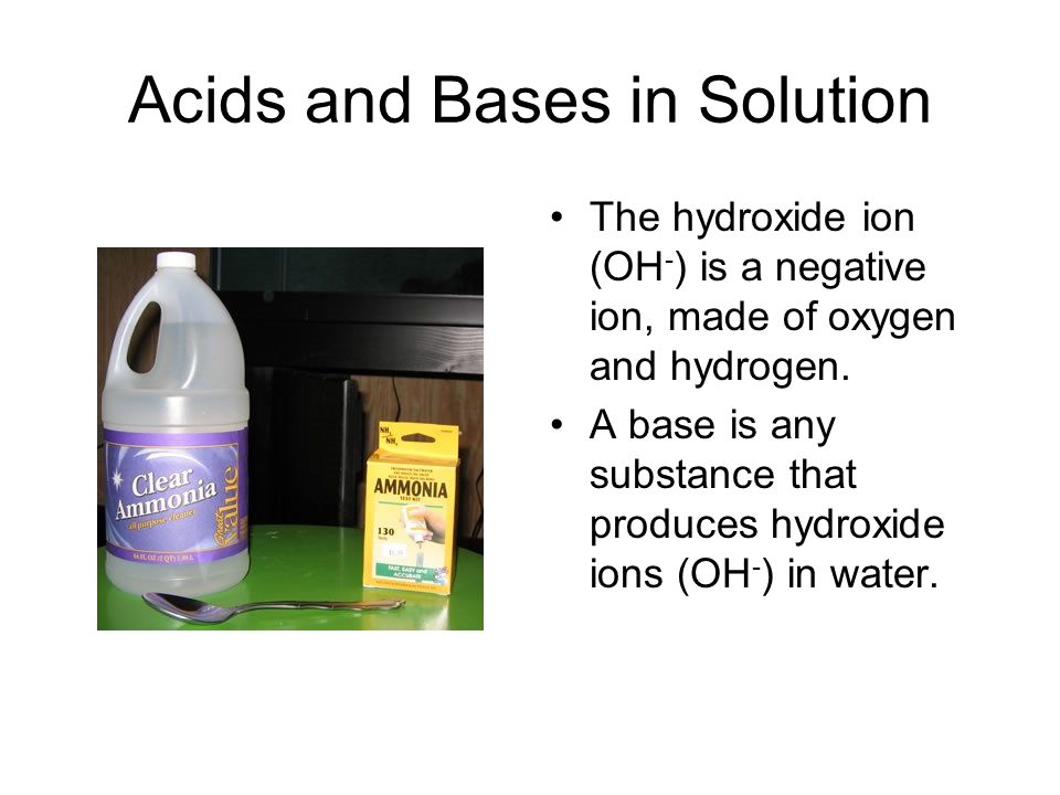 Acids and Bases in Solution