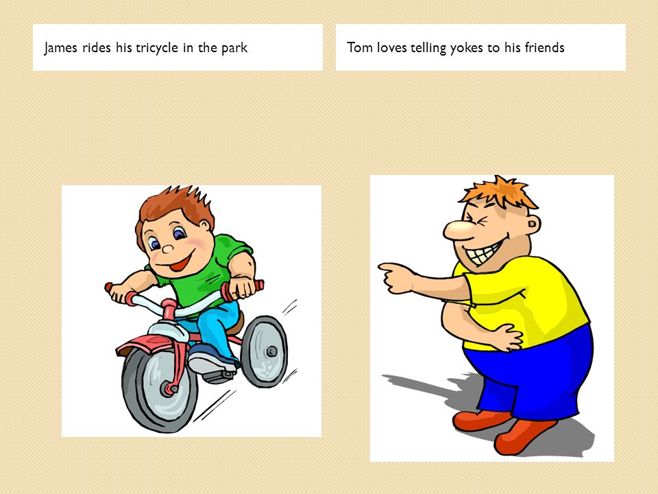 James rides his tricycle in the park