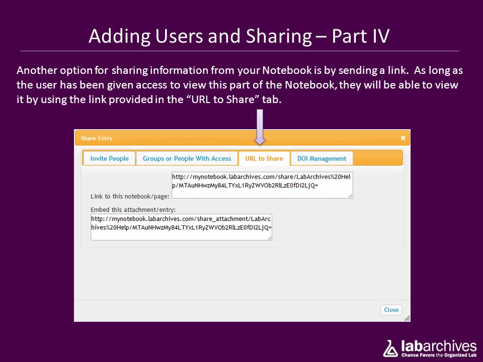 Adding Users and Sharing – Part IV