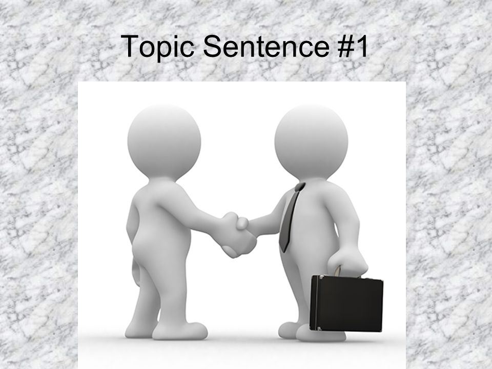 Topic Sentence #1