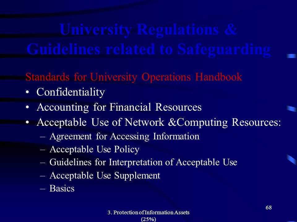 University Regulations & Guidelines related to Safeguarding
