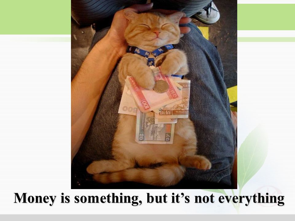 Money is something, but it’s not everything