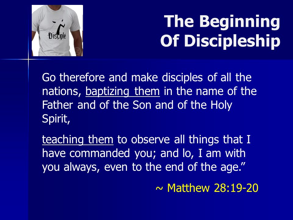 The Beginning Of Discipleship