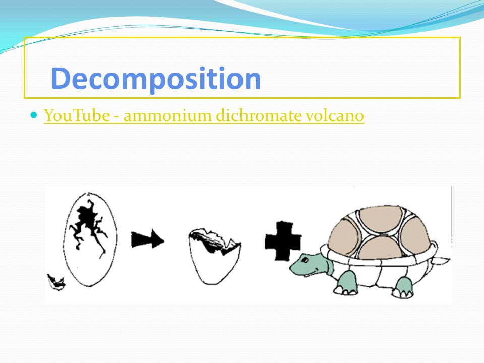 Decomposition YouTube - ammonium dichromate volcano