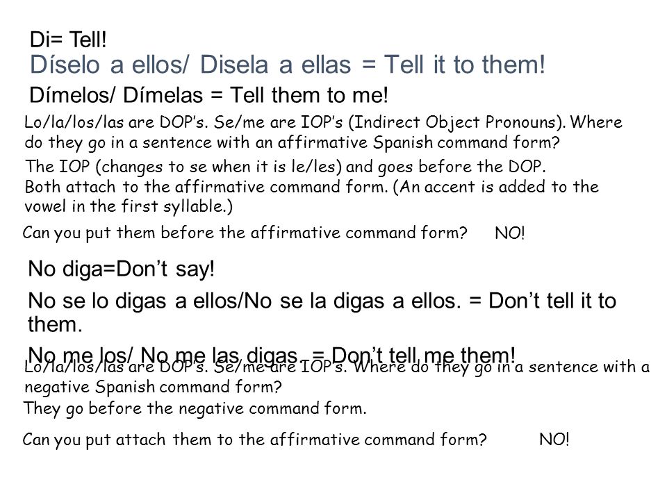 Díselo a ellos/ Disela a ellas = Tell it to them!
