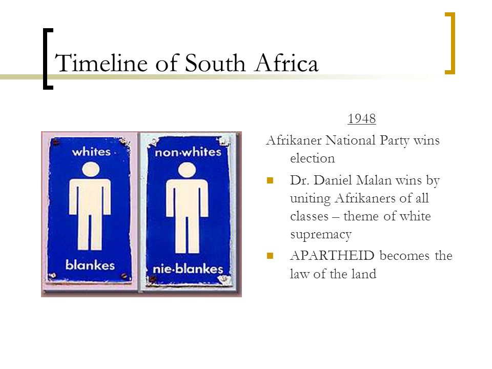 Timeline of South Africa