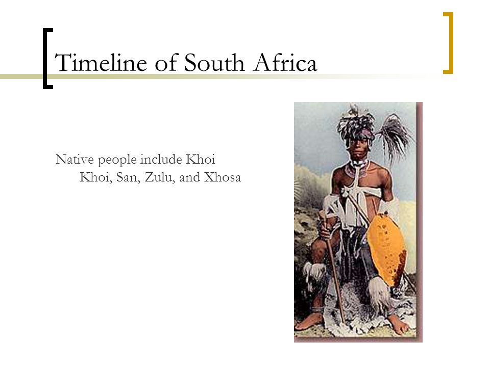 Timeline of South Africa