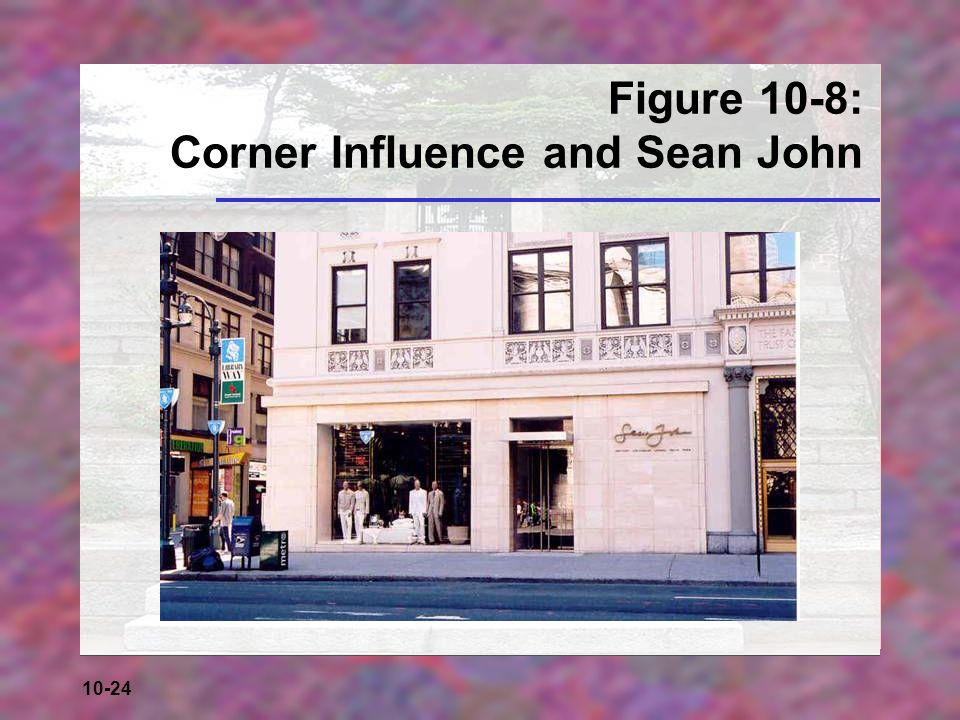 Figure 10-8: Corner Influence and Sean John