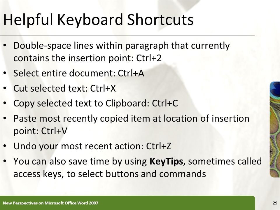 Helpful Keyboard Shortcuts