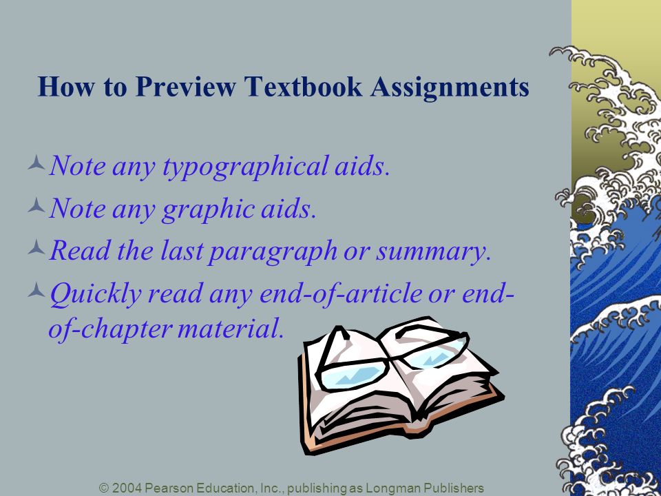 How to Preview Textbook Assignments