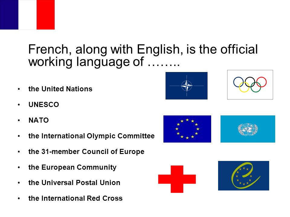 French, along with English, is the official working language of ……..