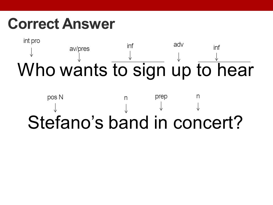 Who wants to sign up to hear Stefano’s band in concert
