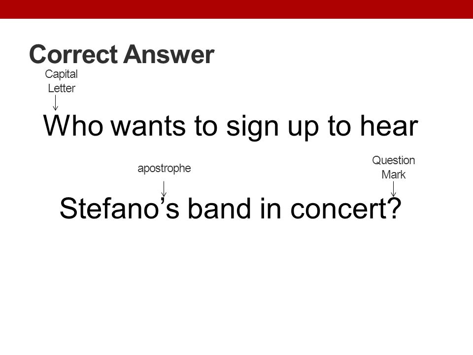 Who wants to sign up to hear Stefano’s band in concert