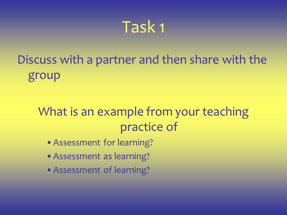 What is an example from your teaching practice of