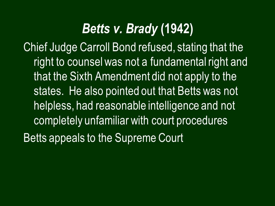 Betts v. Brady (1942)