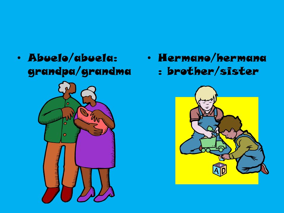 Abuelo/abuela: grandpa/grandma