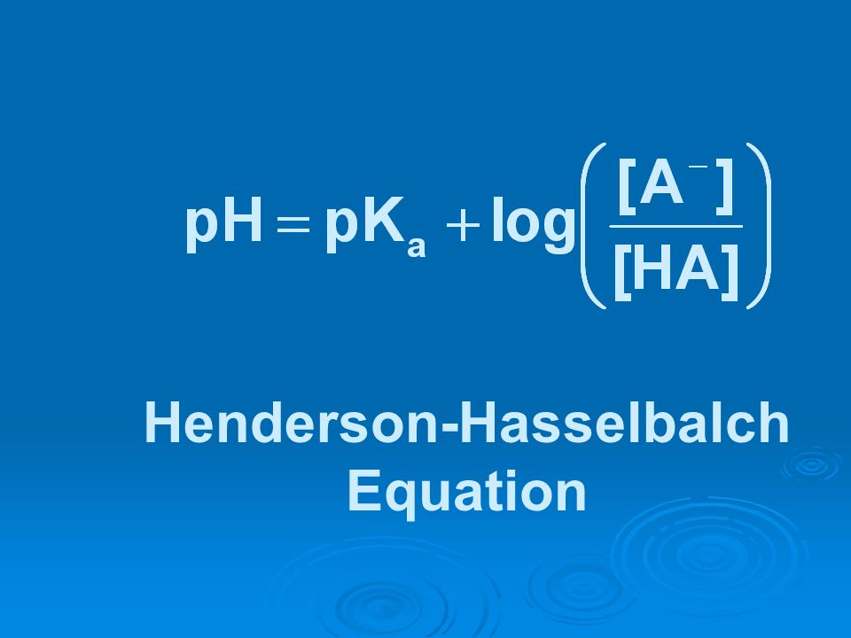 Henderson-Hasselbalch