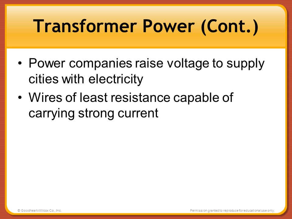 Transformer Power (Cont.)