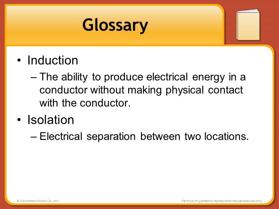Glossary Induction Isolation