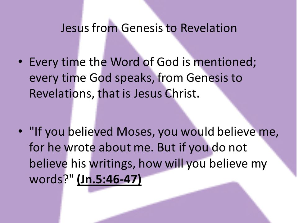Jesus from Genesis to Revelation