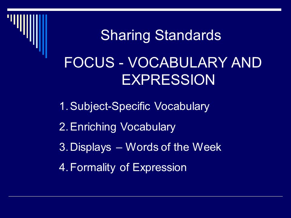FOCUS - VOCABULARY AND EXPRESSION