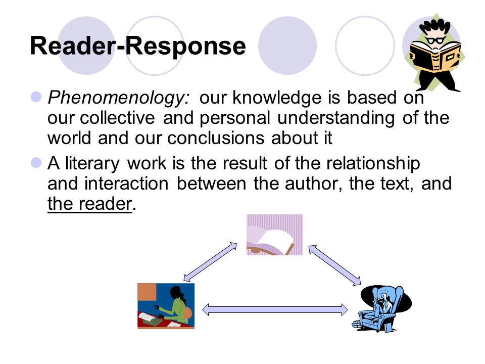 Reader-Response Phenomenology: our knowledge is based on our collective and personal understanding of the world and our conclusions about it.