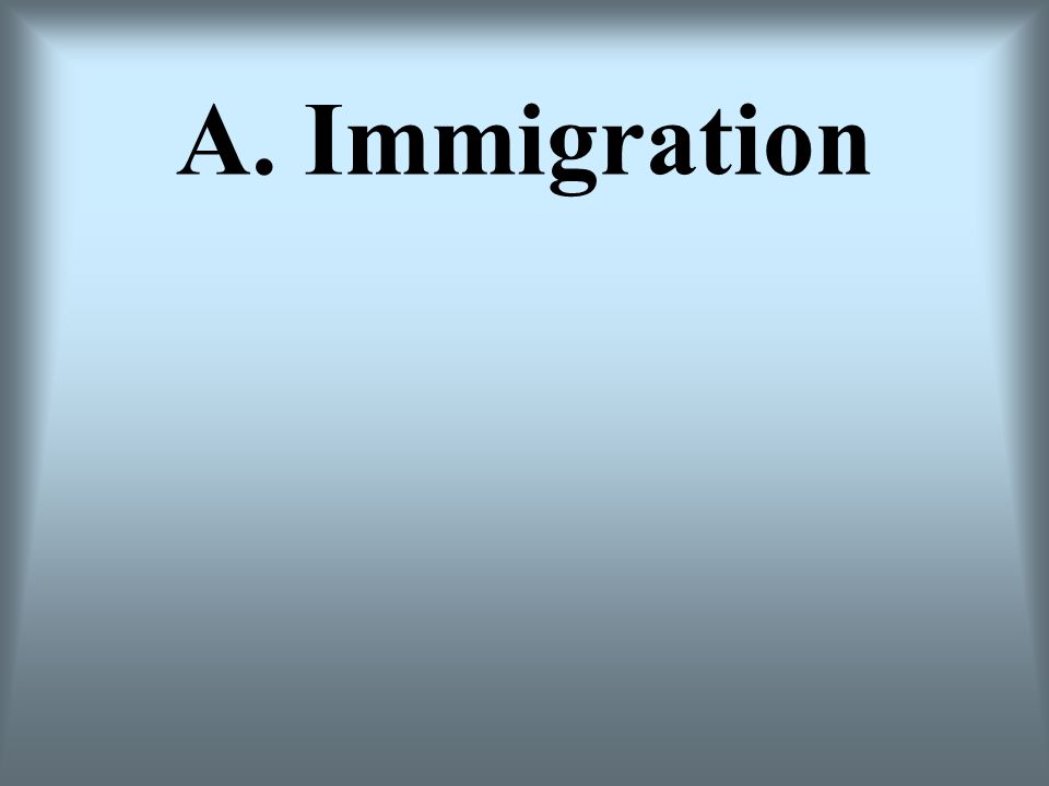 A. Immigration