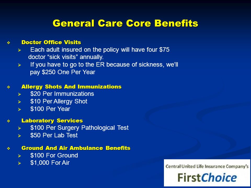 General Care Core Benefits
