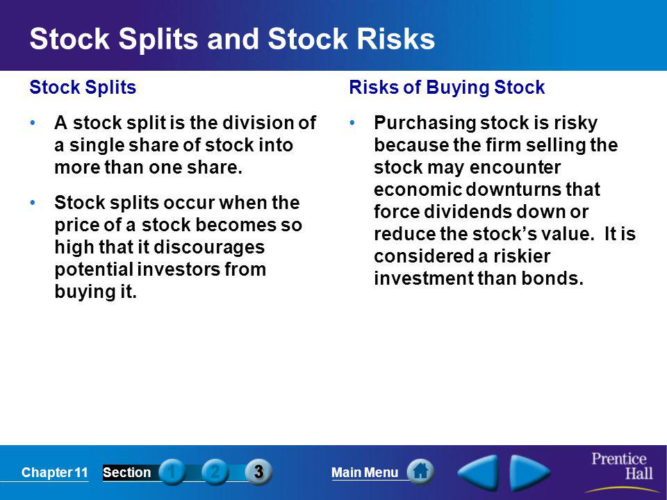 Stock Splits and Stock Risks