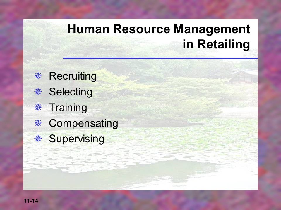 Human Resource Management in Retailing