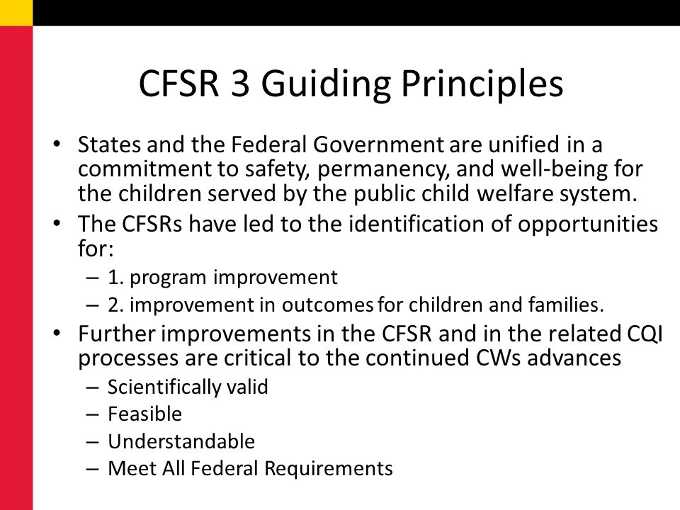 CFSR 3 Guiding Principles