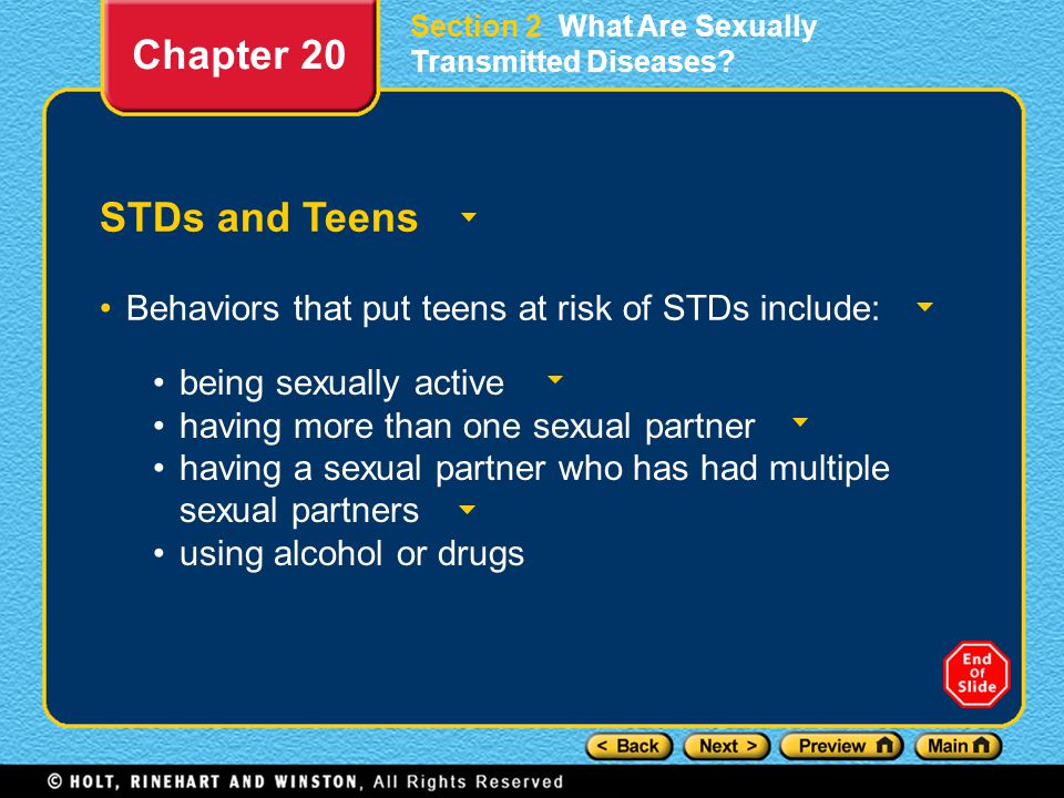 Section 2 What Are Sexually Transmitted Diseases