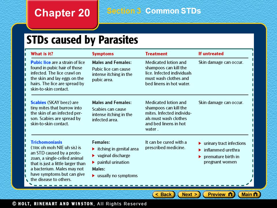 Chapter 20 Section 3 Common STDs