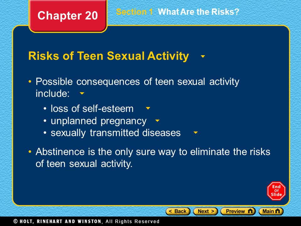 Risks of Teen Sexual Activity