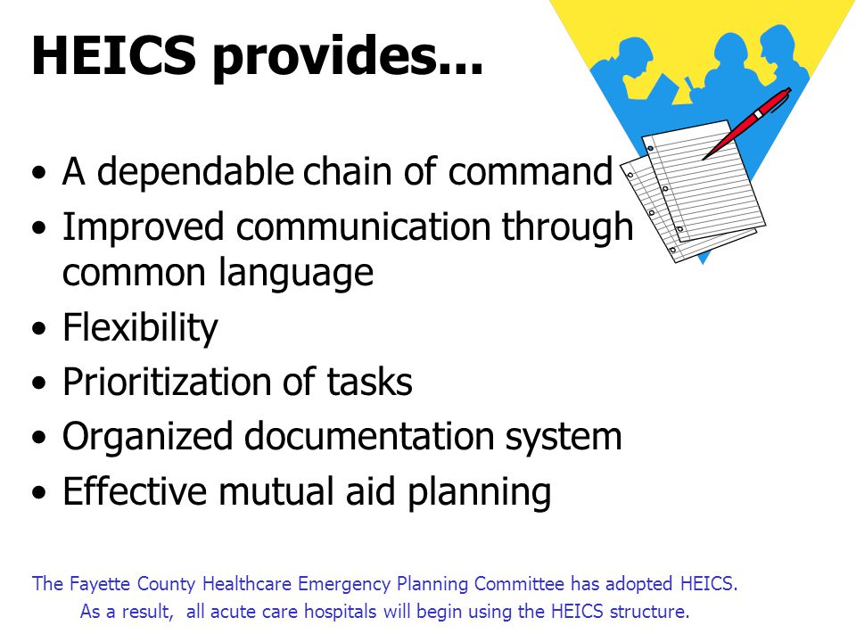 HEICS provides... A dependable chain of command