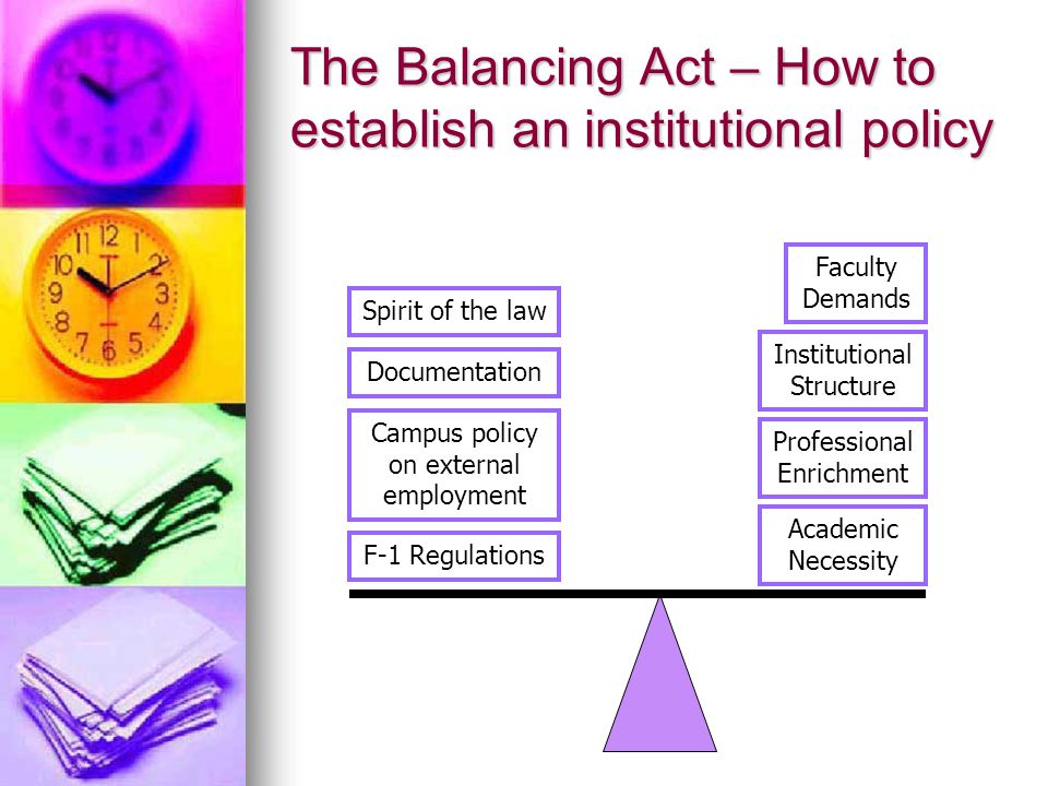 The Balancing Act – How to establish an institutional policy