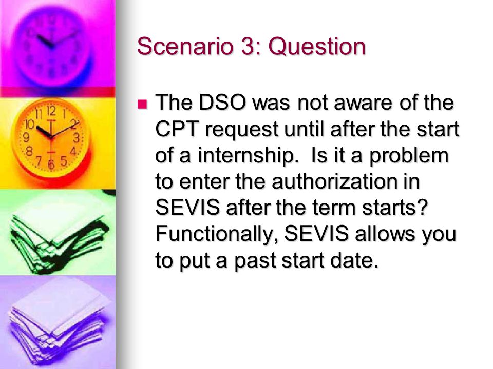 Scenario 3: Question