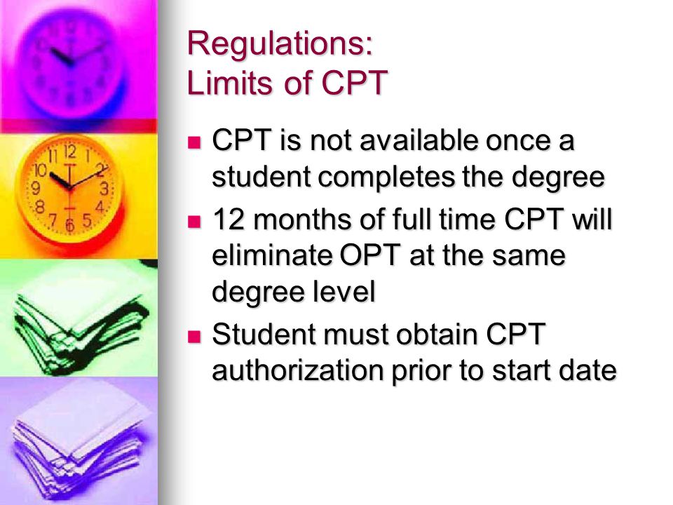 Regulations: Limits of CPT