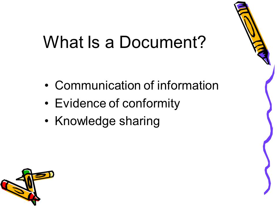 What Is a Document Communication of information