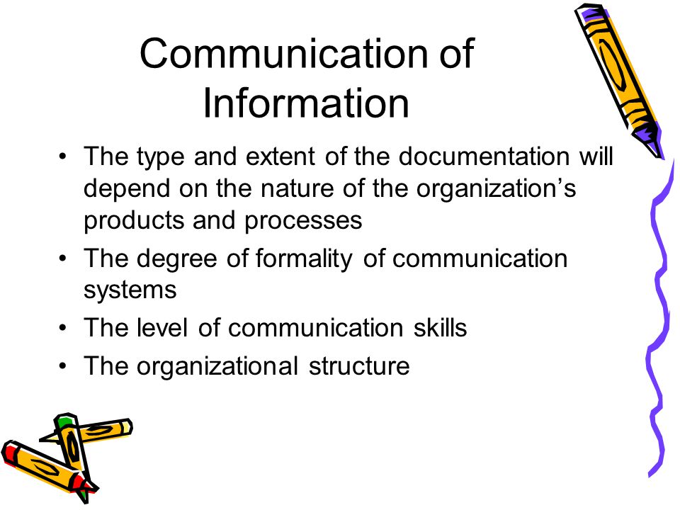 Communication of Information