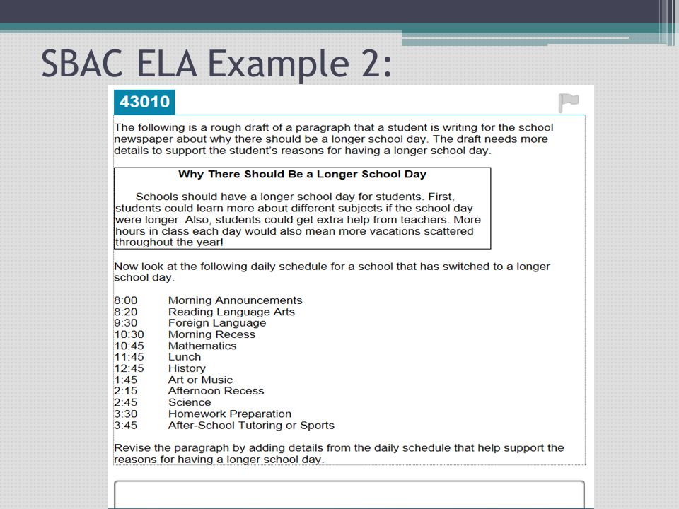 SBAC ELA Example 2: