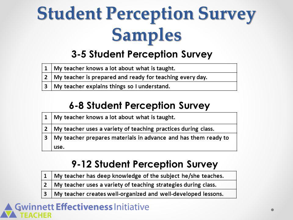 Student Perception Survey Samples