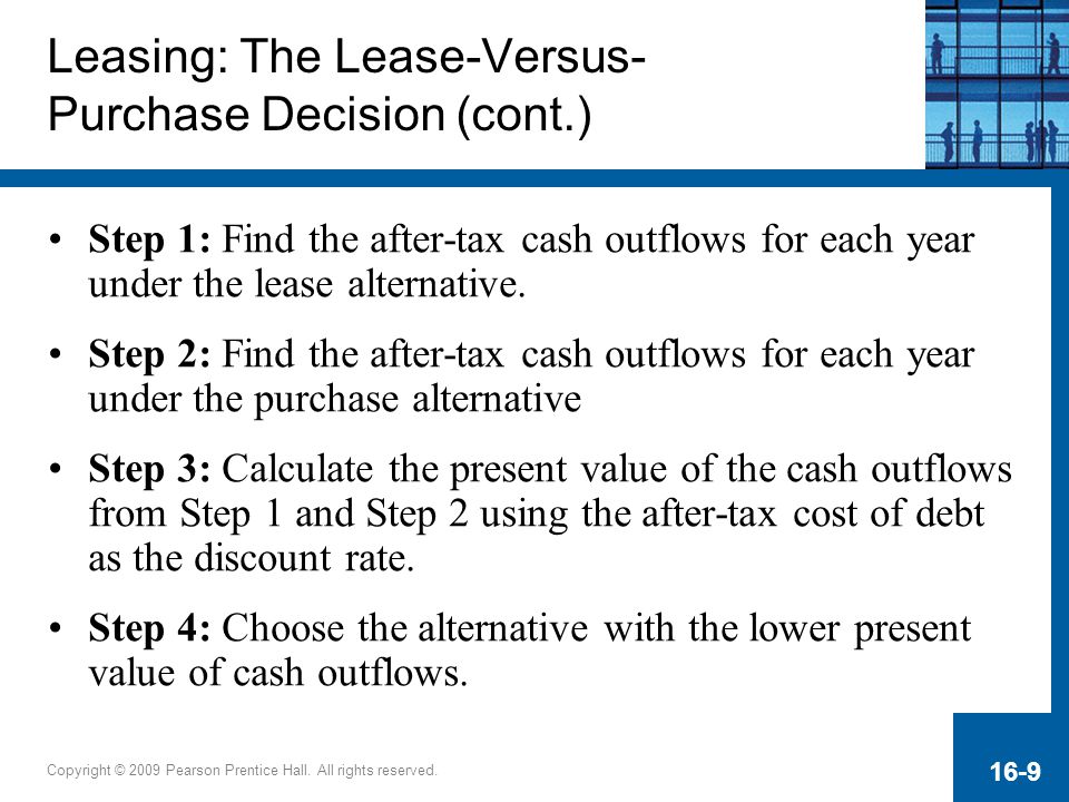 Leasing: The Lease-Versus- Purchase Decision (cont.)