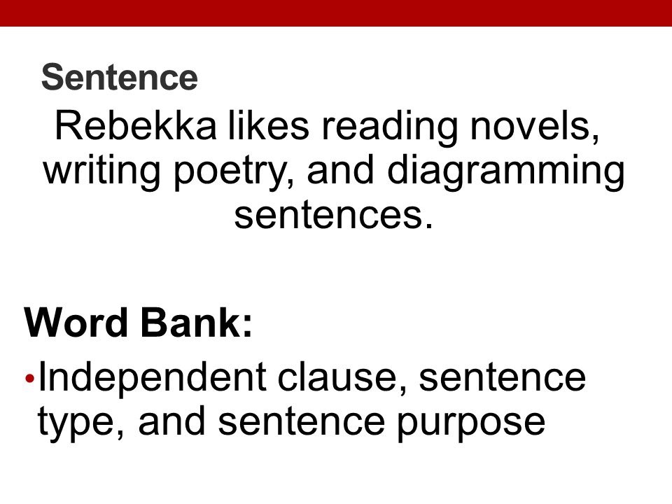 Independent clause, sentence type, and sentence purpose