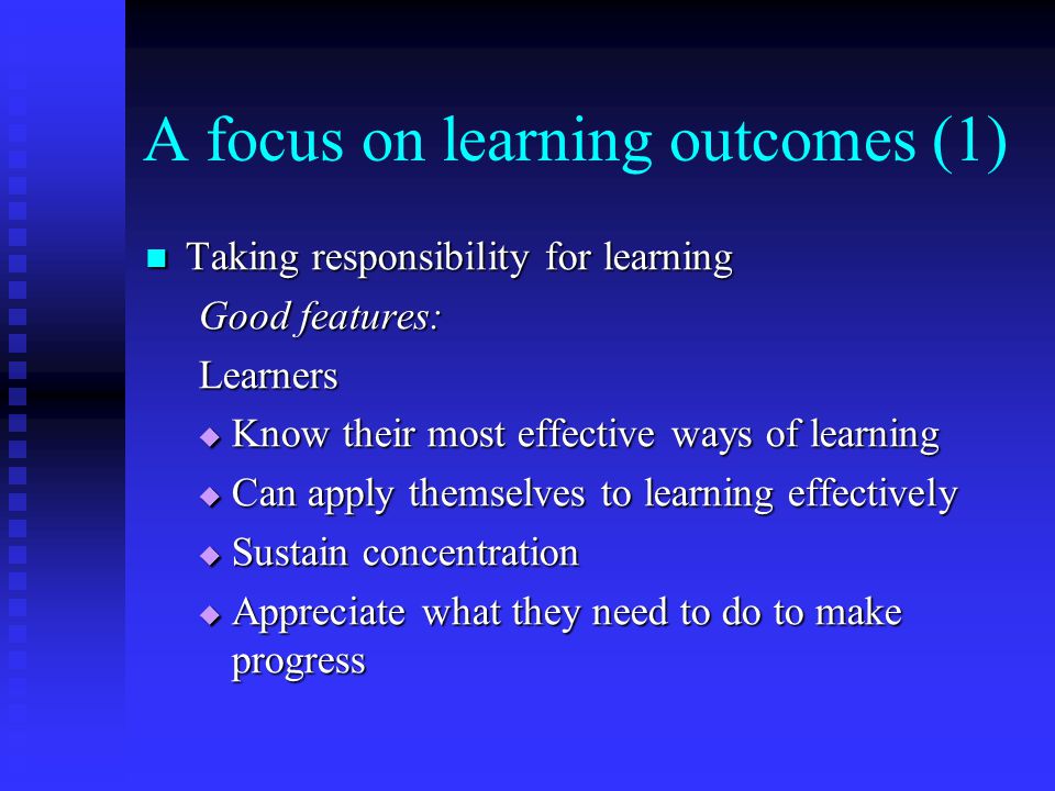 A focus on learning outcomes (1)