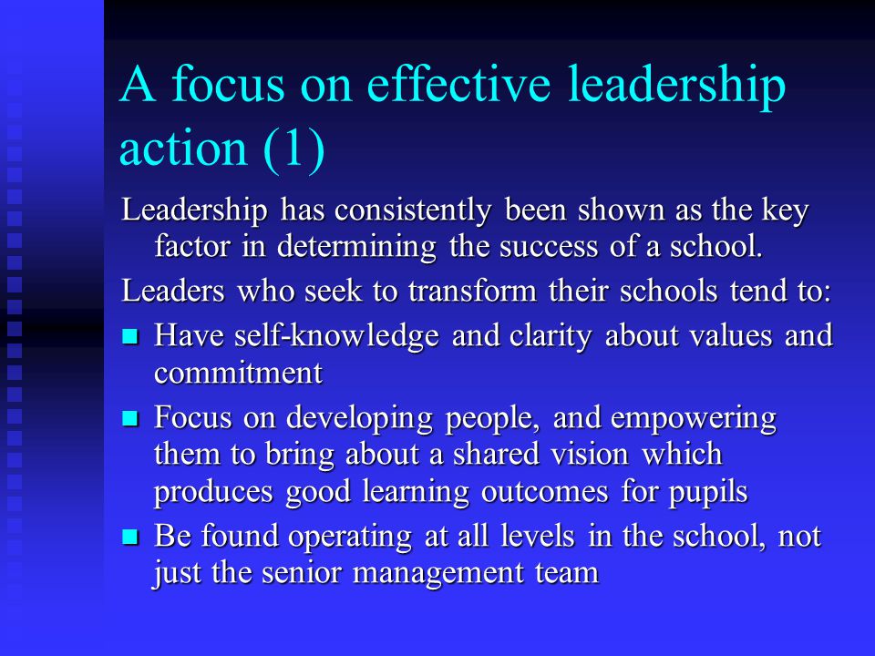 A focus on effective leadership action (1)