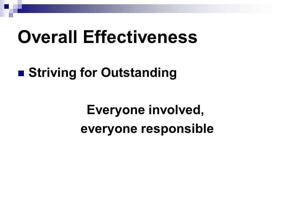 Overall Effectiveness