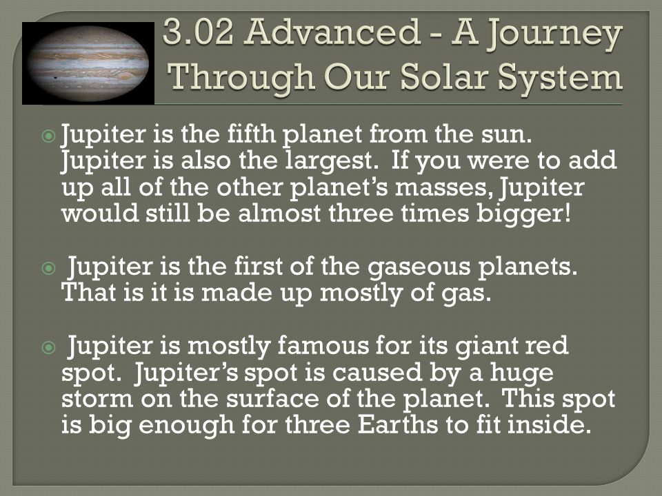 3.02 Advanced - A Journey Through Our Solar System