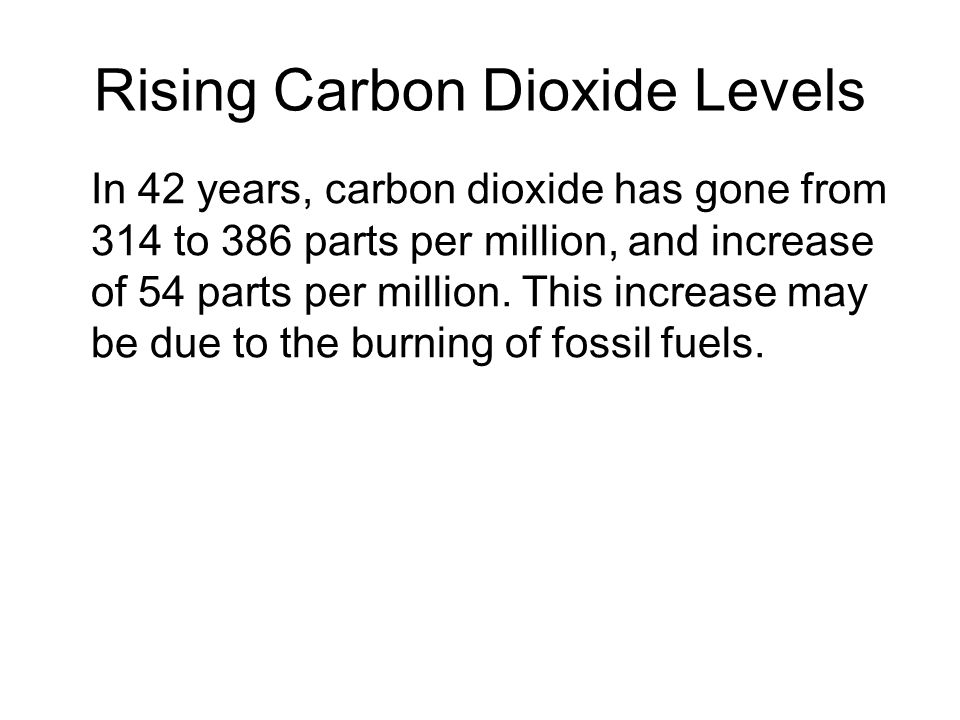 Rising Carbon Dioxide Levels