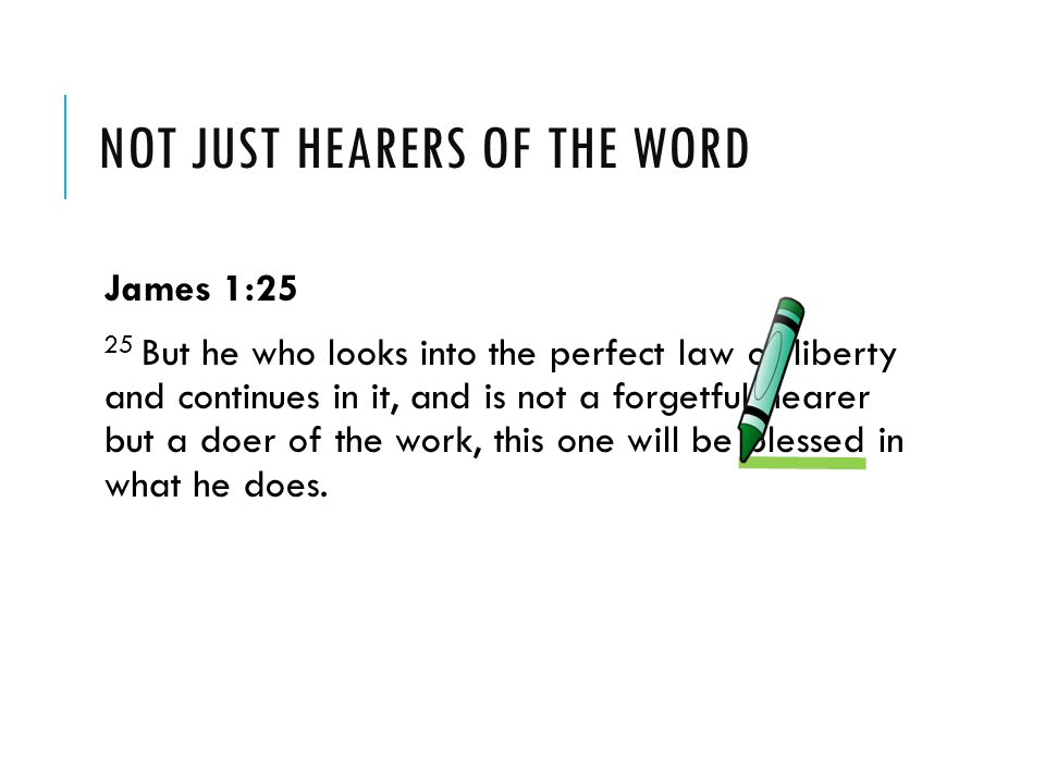 Not just hearers of the word